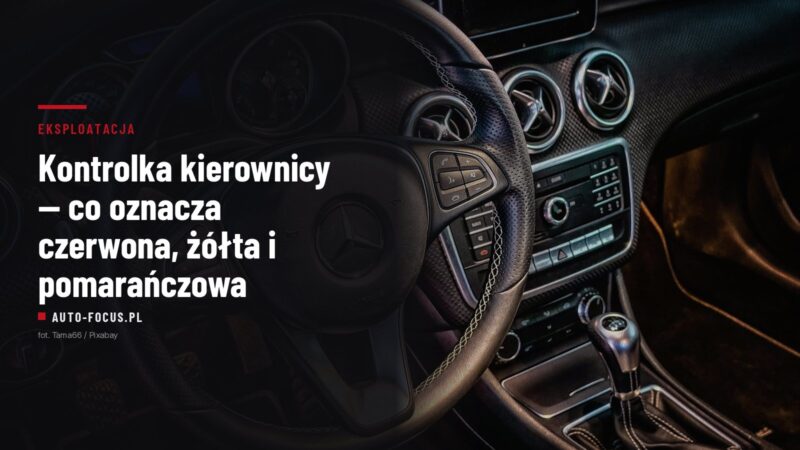 kierownica i zegary w nowoczesnym samochodzie osobowym