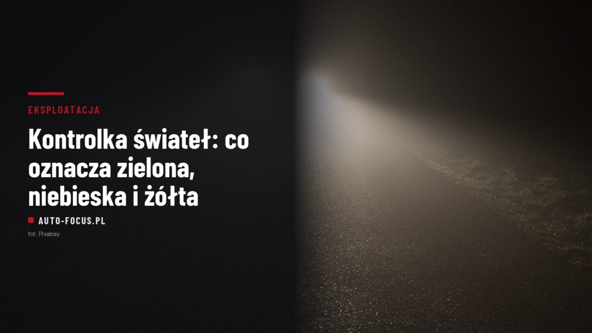 Reflektory samochodu świecące we mgle na nocnej drodze