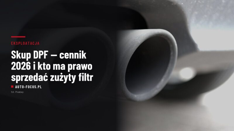 Wylot układu wydechowego samochodu z silnikiem Diesla