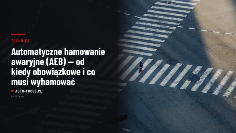 Przejście dla pieszych widziane z góry, samotny pieszy na pasach