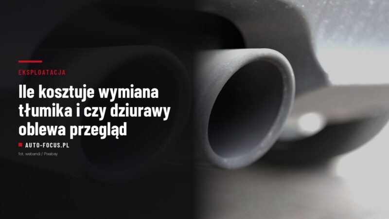 Zbliżenie na końcówkę rury wydechowej samochodu osobowego