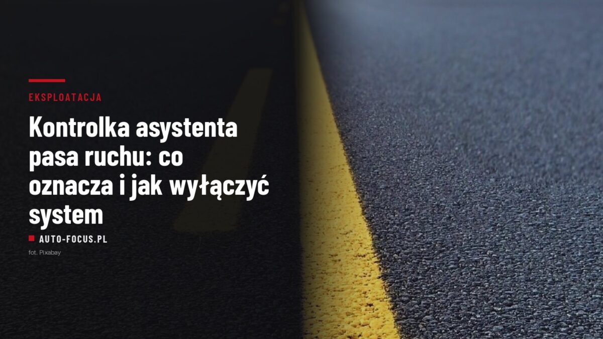 Żółta linia ciągła na jezdni — oznaczenie pasa ruchu