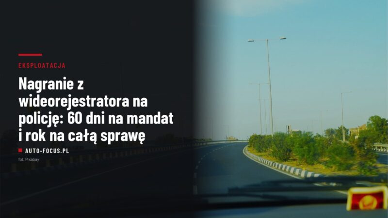 Widok drogi przez przednią szybę samochodu z perspektywy kierowcy