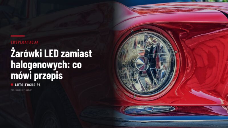 Reflektor samochodu z bliska — klosz, odbłyśnik i żarówka
